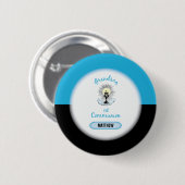 Grandson First Communation, Blue Cup Button (Vorne & Hinten)