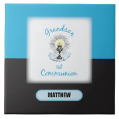 Grandson First Communation, Blue Cup Fliese (Vorderseite)