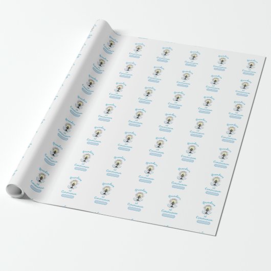 Grandson First Communation, Blue Cup Geschenkpapier (Ungerollt)