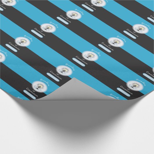 Grandson First Communation, Blue Cup Geschenkpapier (Ecke)