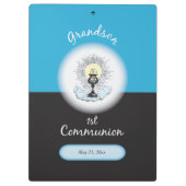 Grandson First Communation, Blue Cup Klemmbrett (Rückseite)