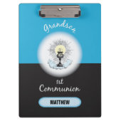 Grandson First Communation, Blue Cup Klemmbrett (Vorderseite)