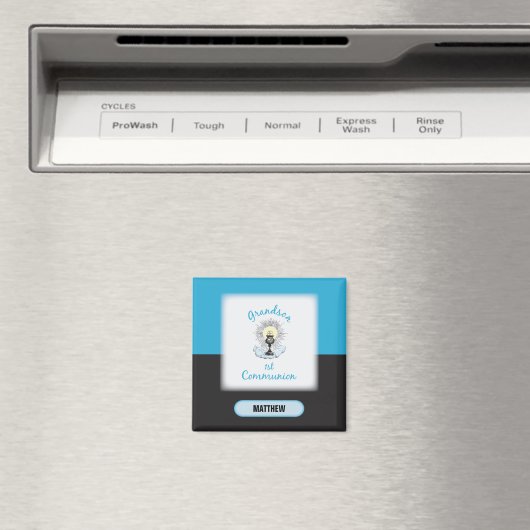 Grandson First Communation, Blue Cup Magnet (In Situ (Geschirrspüler))