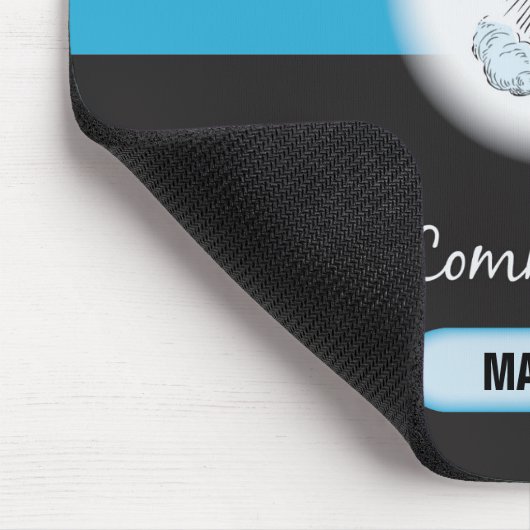 Grandson First Communation, Blue Cup Mousepad (Ecke)