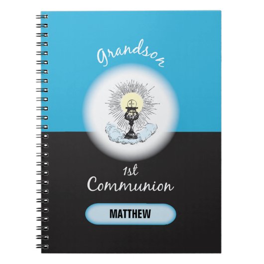 Grandson First Communation, Blue Cup Notizblock (Vorderseite)