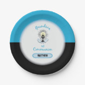 Grandson First Communation, Blue Cup Pappteller (Vorderseite)