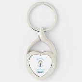 Grandson First Communation, Blue Cup Schlüsselanhänger (Vorderseite)