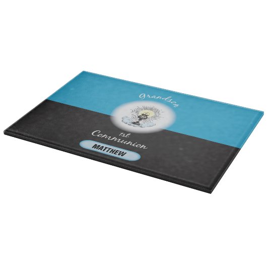 Grandson First Communation, Blue Cup Schneidebrett (Ecke)