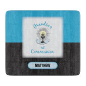 Grandson First Communation, Blue Cup Schneidebrett (Vorderseite)