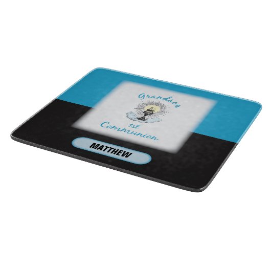 Grandson First Communation, Blue Cup Schneidebrett (Ecke)