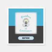Grandson First Communation, Blue Cup Serviette (Vorderseite)