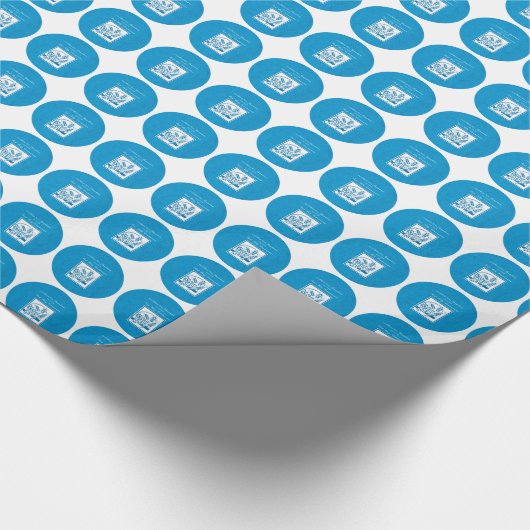 Grandson First Communion Blue, Weizen, Trauben Geschenkpapier (Ecke)