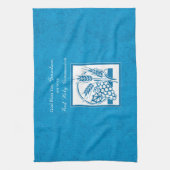 Grandson First Communion Blue, Weizen, Trauben Küchentuch (Vertikal)