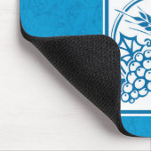 Grandson First Communion Blue, Weizen, Trauben Mousepad (Ecke)