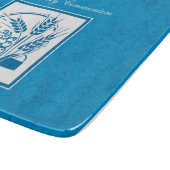 Grandson First Communion Blue, Weizen, Trauben Schneidebrett (Ecke)