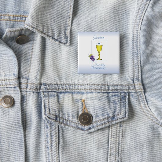 Grandson First Communion, Chalice mit Gastgeber Button (Beispiel)