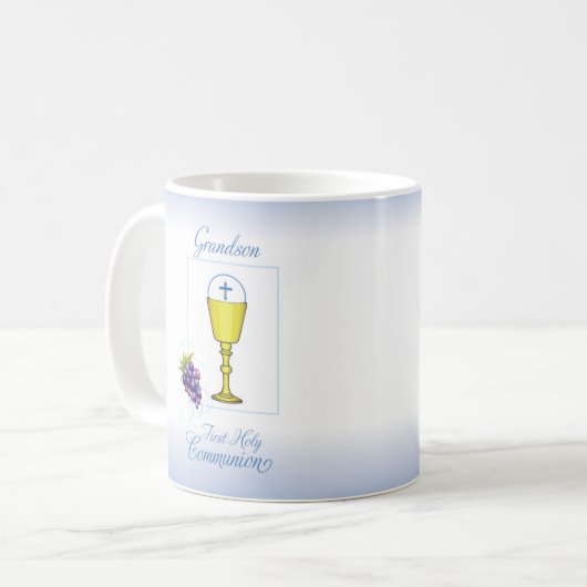 Grandson First Communion, Chalice mit Gastgeber Kaffeetasse (Vorderseite Links)
