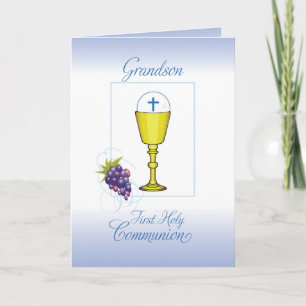 Grandson First Communion, Chalice mit Gastgeber Karte