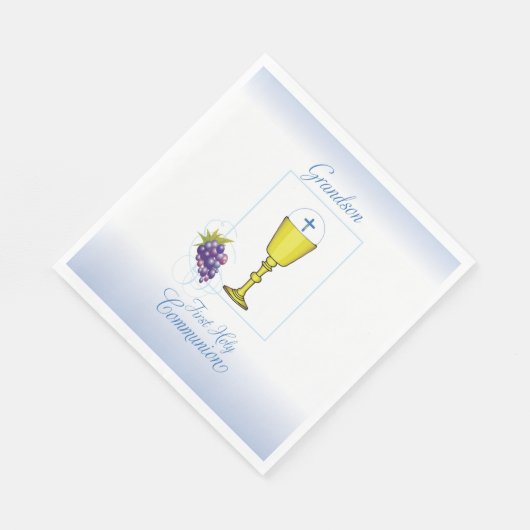 Grandson First Communion, Chalice mit Gastgeber Serviette (Ecke)