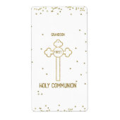 Grandson First Holy Communion Gold Look Cross (Vorne)