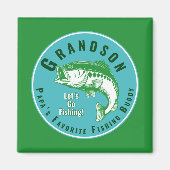 Grandson Fishing Buddy Magnet (Vorne)