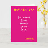 Grandson-Geburtstag Karte (Gelbe Blume)