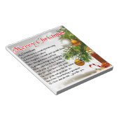 Grandson Gedicht - Weihnachtsdesign Notizblock (angewinkelt)