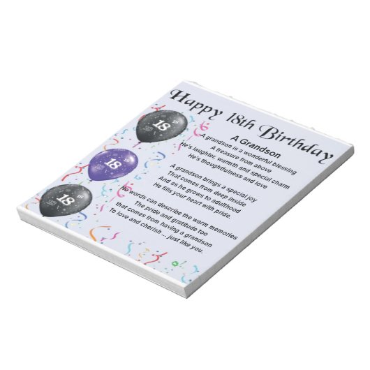 Grandson Geem - 18. Geburtstag Notizblock (Rotiert)
