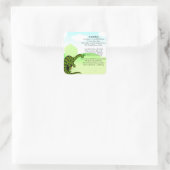 Grandson Geem - Dinosaur Quadratischer Aufkleber (Tasche)