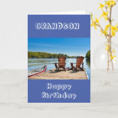 **GRANDSON** GENIESSEN SIE IHRE GEBURTSKARTE KARTE (Gelbe Blume)