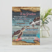 Grandson-Geschenk| Brief an meinen Großvater Einladung (Stehend Vorderseite)