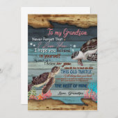 Grandson-Geschenk| Brief an meinen Großvater Einladung (Vorne/Hinten)