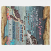 Grandson Gift | Brief an meinen Großvater Fleecedecke (Vorderseite (Horizontal))