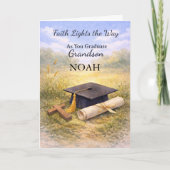 Grandson Graduation Christian Personalized Faith Karte (Vorderseite)
