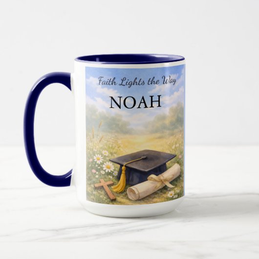 Grandson Graduation Personalized Christian Gift Tasse (Links)