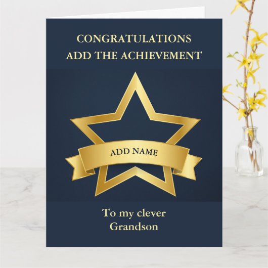 Grandson Großmutter BIG Karte (Gelbe Blume)