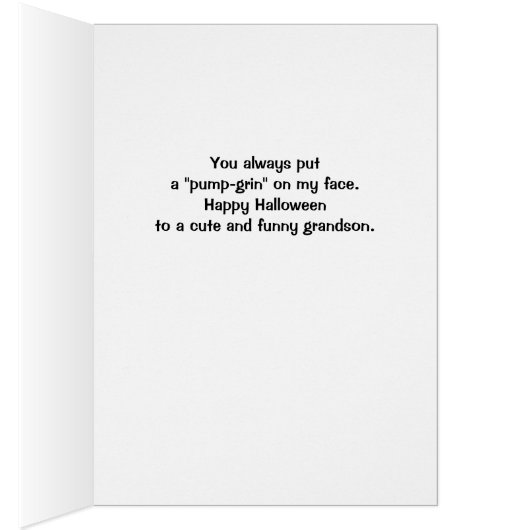 Grandson Halloween Niedlich Jack o' Lantern (Innen (Rechts))