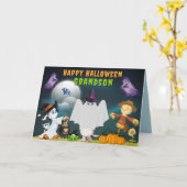 Grandson Halloween Niedliche Karte (Gelbe Blume)