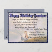 Grandson Happy Birthday Postkarte (Vorne/Hinten)