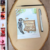 Grandson Happy February Birthday Woodpecker Karte