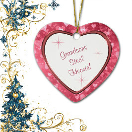 Grandson Heart Keepake Keramik Ornament