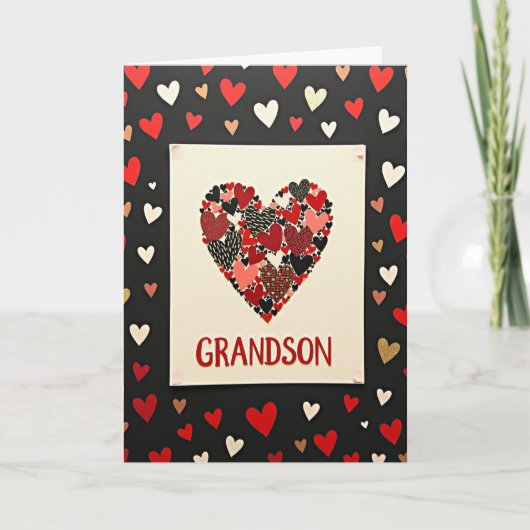 Grandson Heartfelt Love Card Karte (Vorderseite)
