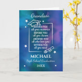 Grandson High School Graduation Custom Name Year  Karte (Gelbe Blume)
