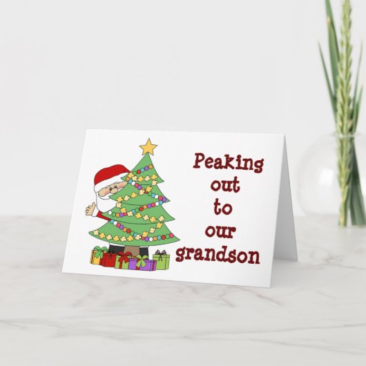 **GRANDSON** HOFFE, DASS SANTA "GUT FÜR SIE" IST KARTE (Vorderseite)