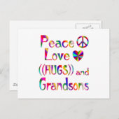 Grandson Hugs Postkarte (Vorne/Hinten)