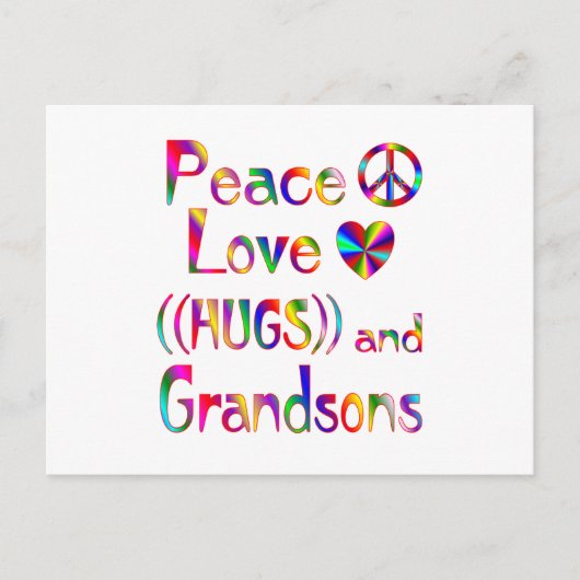 Grandson Hugs Postkarte (Vorderseite)