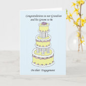 Grandson & Husband zur Verlobung Karte (Gelbe Blume)