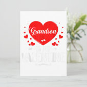 Grandson ist mein Valentine Matching Fam Oma Gesch Ankündigung (Stehend Vorderseite)