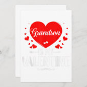 Grandson ist mein Valentine Matching Fam Oma Gesch Ankündigung (Vorne/Hinten)