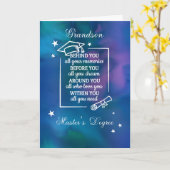 Grandson Master's Degree Abschluss Zitat Blue Karte (Gelbe Blume)